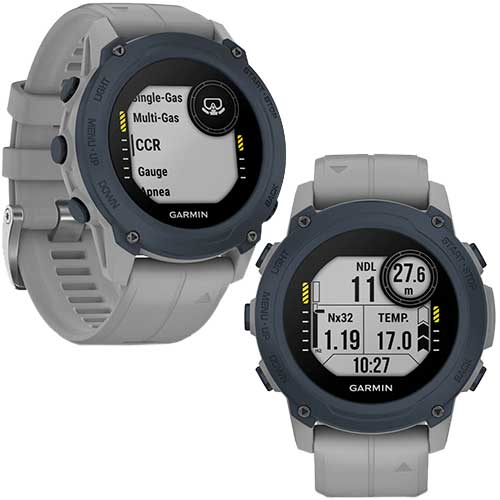 Modes de plongée et fonctionnalités de la montre de plongée connectée GPS Descent G1 Garmin Grise